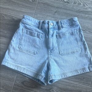 Madewell Emmett Light Blue Women's High-Rise Denim Shorts 25